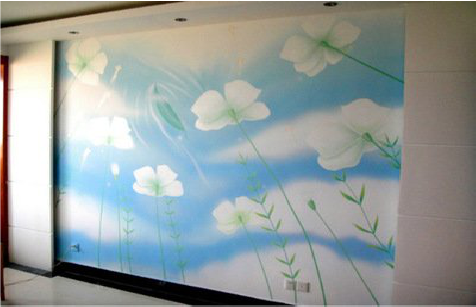 莲花画墙绘怎么画好白云的蓬松感？