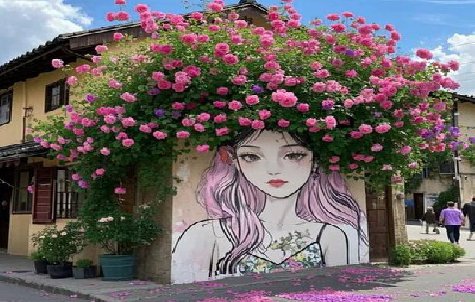 莲花怎么设计网红打卡墙绘