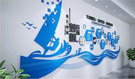 莲花海浪主题文化墙如何设计？