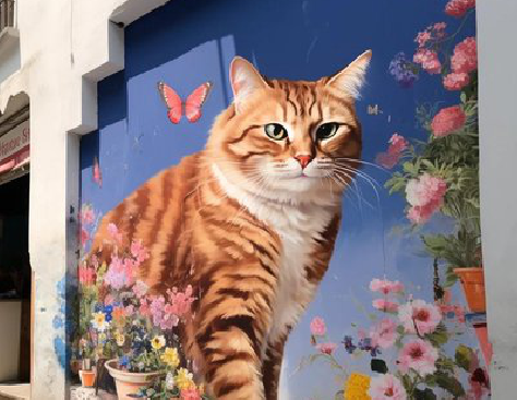 莲花自己绘制有个性的手绘墙