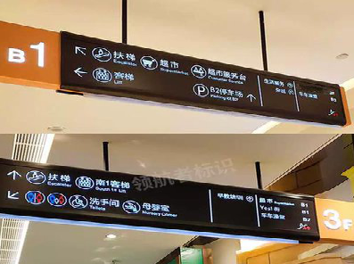 莲花如何通过商场标识牌引导客流分布？