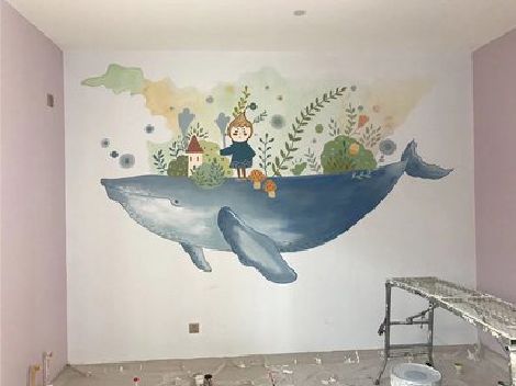 莲花手绘墙的特点及优势。